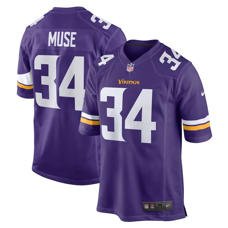 Men Minnesota Vikings #34 Nick Muse Nike Purple Home Game Player NFL Jersey->minnesota vikings->NFL Jersey